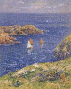 Henry Moret Ouessant,Clam Seas Spain oil painting artist